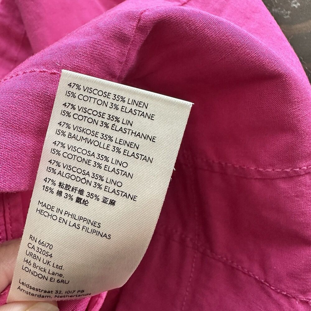 NWT Anthropologie Maeve 6 high rise bright pink shorts - Picture 10 of 12